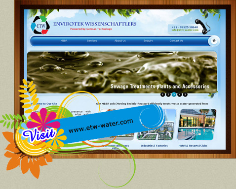 Website design for water treatment plant